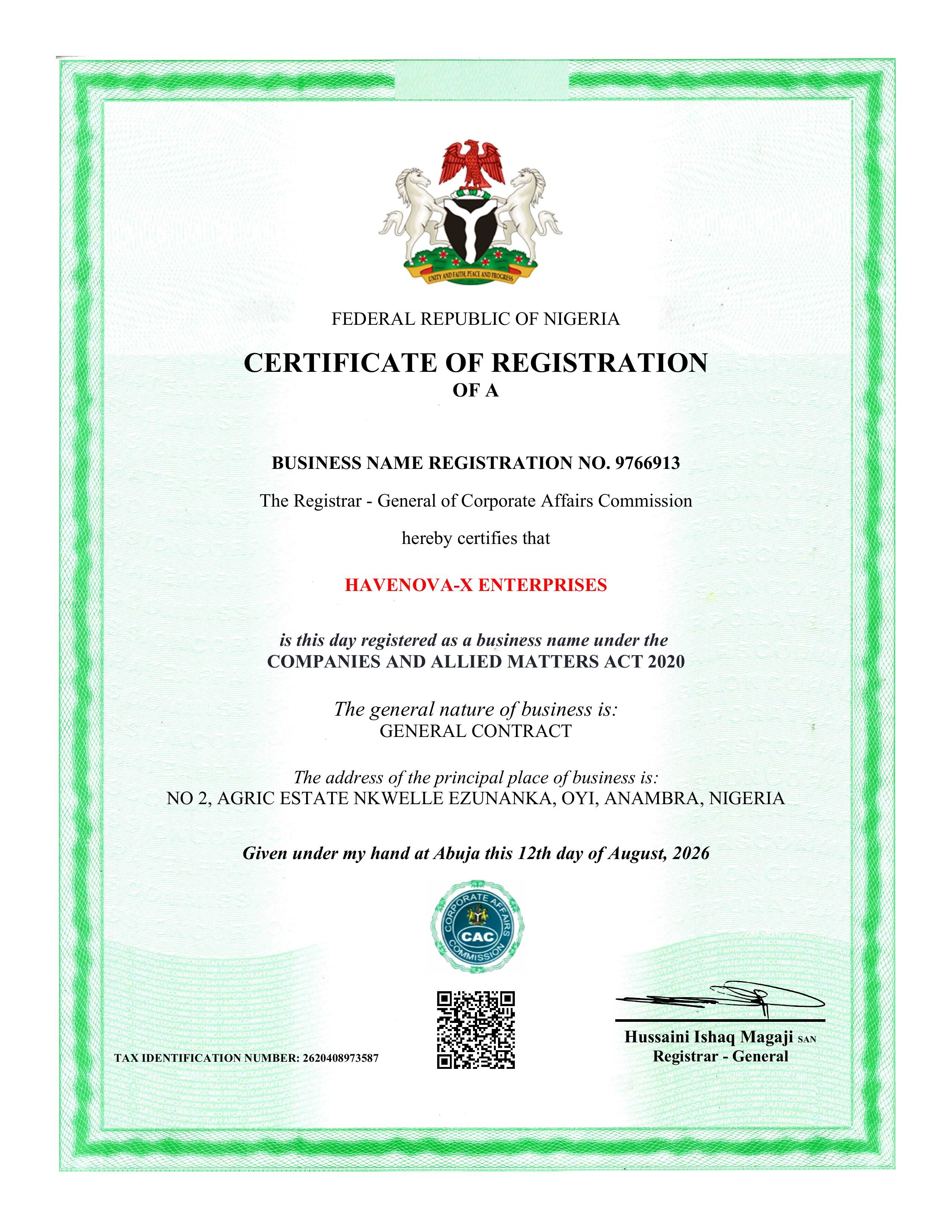 CAC certificate